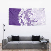 Polynesian Purple Plumeria Lei Tapestry with Hammerhead Shark LT7 - Polynesian Pride