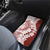 Polynesian Crimson Plumeria Lei Car Mats with Hammerhead Shark