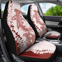 Polynesian Crimson Plumeria Lei Car Seat Cover with Hammerhead Shark LT7 - Polynesian Pride