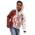 Polynesian Crimson Plumeria Lei Kid Hoodie with Hammerhead Shark