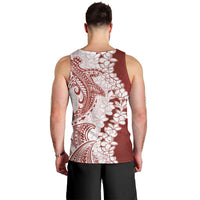 Polynesian Crimson Plumeria Lei Men Tank Top with Hammerhead Shark LT7 - Polynesian Pride