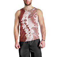 Polynesian Crimson Plumeria Lei Men Tank Top with Hammerhead Shark LT7 - Polynesian Pride