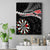 Personalised New Zealand Darts Canvas Wall Art Maori Manaia LT7 Black - Polynesian Pride