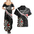 Personalised New Zealand Darts Couples Matching Summer Maxi Dress and Hawaiian Shirt Maori Manaia LT7 - Polynesian Pride