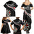 Personalised New Zealand Darts Family Matching Summer Maxi Dress and Hawaiian Shirt Maori Manaia LT7 - Polynesian Pride