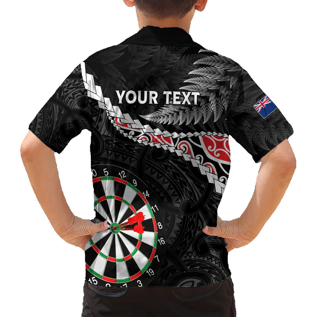 Personalised New Zealand Darts Hawaiian Shirt Maori Manaia LT7 - Polynesian Pride