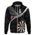 Personalised New Zealand Darts Hoodie Maori Manaia LT7 Zip Hoodie Black - Polynesian Pride