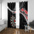 Personalised New Zealand Darts Window Curtain Maori Manaia LT7 With Grommets Black - Polynesian Pride