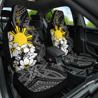 Philippines Sampaguita Personalised Car Seat Cover Women's Day LT7 One Size Black - Polynesian Pride