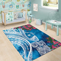 Hafa Adai Guam Area Rug Crystal Waves LT7 - Polynesian Pride