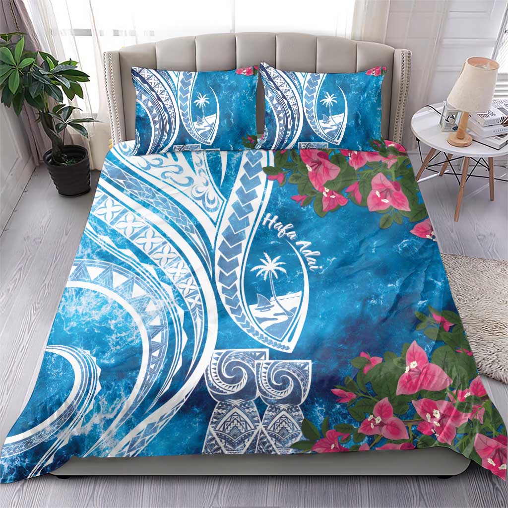 Hafa Adai Guam Bedding Set Crystal Waves LT7 - Polynesian Pride