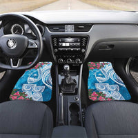 Hafa Adai Guam Car Mats Crystal Waves LT7 Set 2pcs - Front Blue - Polynesian Pride