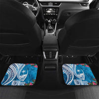Hafa Adai Guam Car Mats Crystal Waves LT7 Set 2pcs - Back Blue - Polynesian Pride