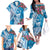 Hafa Adai Guam Family Matching Off The Shoulder Long Sleeve Dress and Hawaiian Shirt Crystal Waves