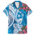 Hafa Adai Guam Family Matching Off The Shoulder Long Sleeve Dress and Hawaiian Shirt Crystal Waves