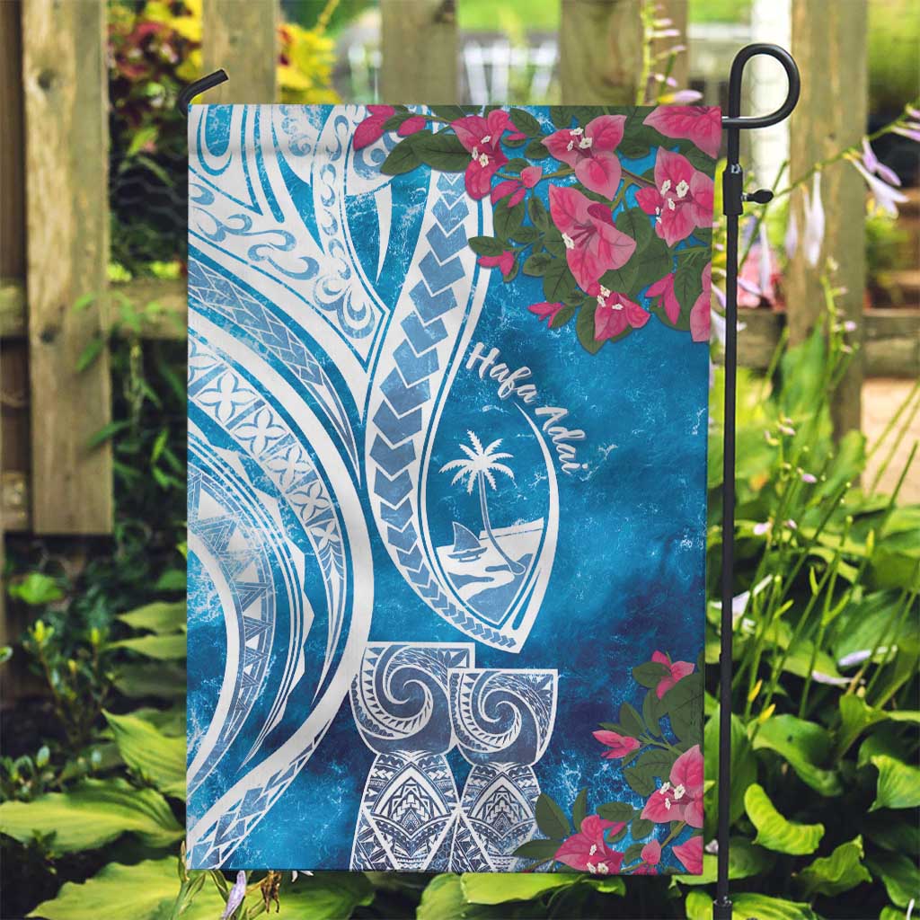 Hafa Adai Guam Garden Flag Crystal Waves LT7 Garden Flag Blue - Polynesian Pride