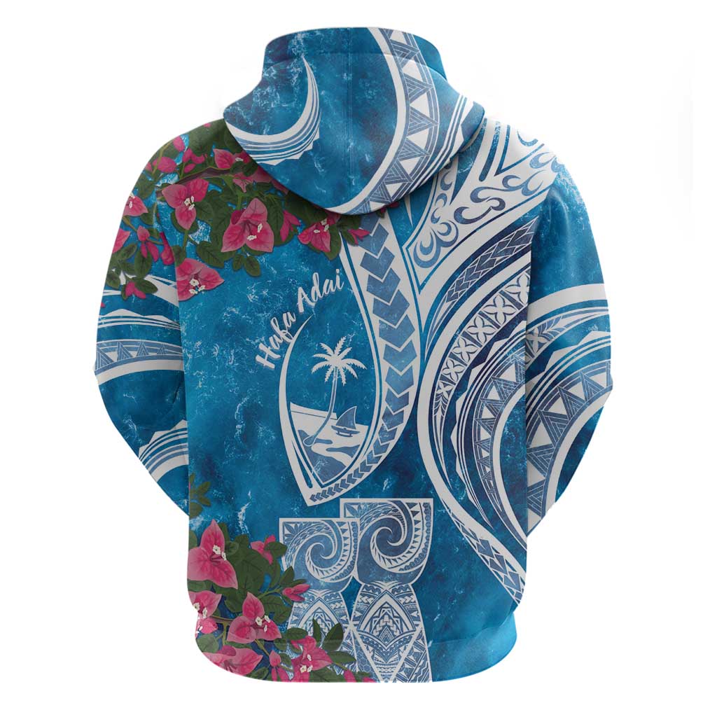 Hafa Adai Guam Hoodie Crystal Waves LT7 - Polynesian Pride