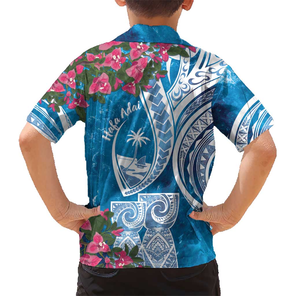 Hafa Adai Guam Kid Hawaiian Shirt Crystal Waves LT7 - Polynesian Pride