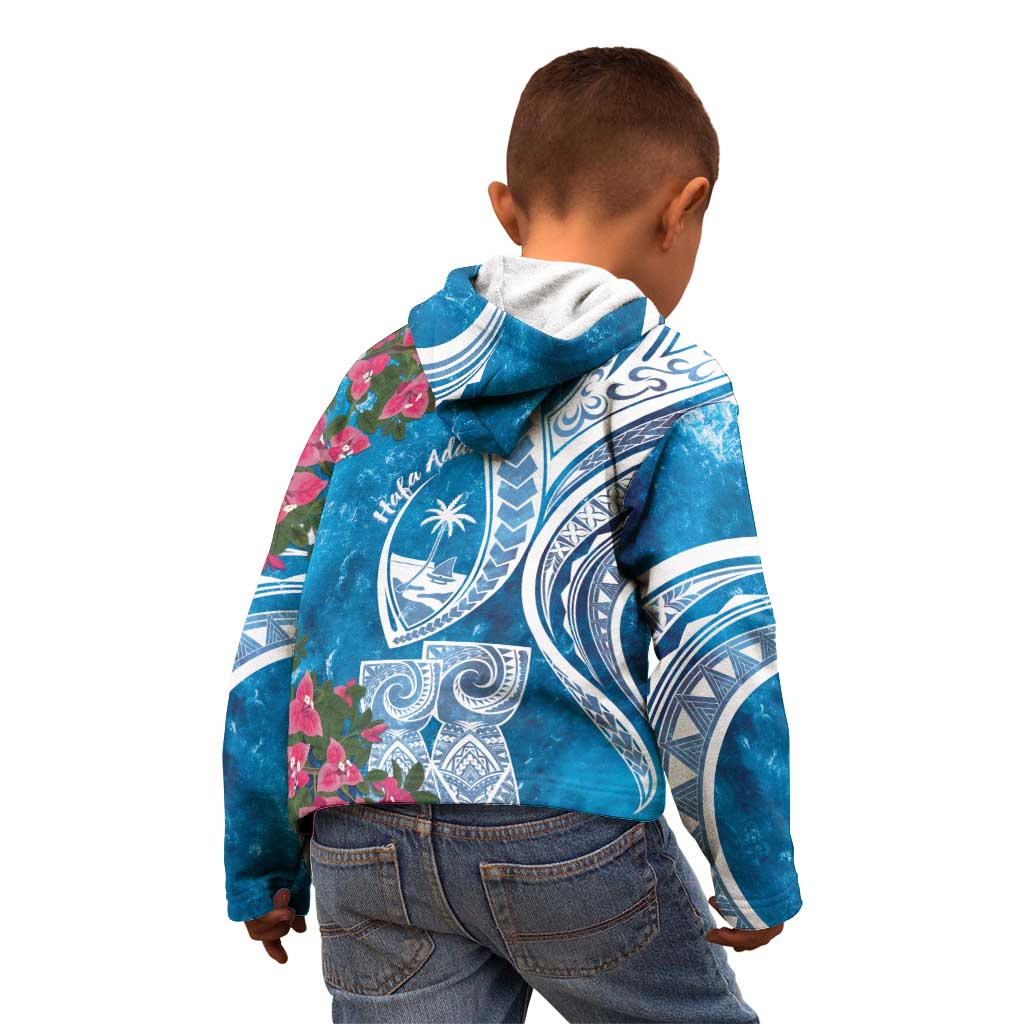 Hafa Adai Guam Kid Hoodie Crystal Waves LT7 - Polynesian Pride