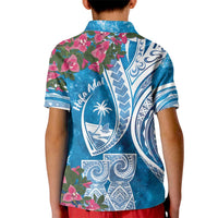 Hafa Adai Guam Kid Polo Shirt Crystal Waves LT7 - Polynesian Pride