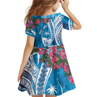Hafa Adai Guam Kid Short Sleeve Dress Crystal Waves LT7 - Polynesian Pride