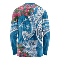 Hafa Adai Guam Long Sleeve Shirt Crystal Waves LT7 - Polynesian Pride