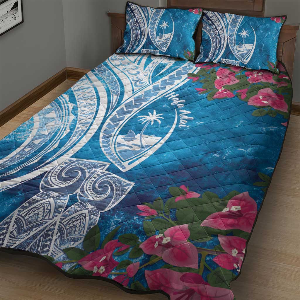 Hafa Adai Guam Quilt Bed Set Crystal Waves LT7 - Polynesian Pride