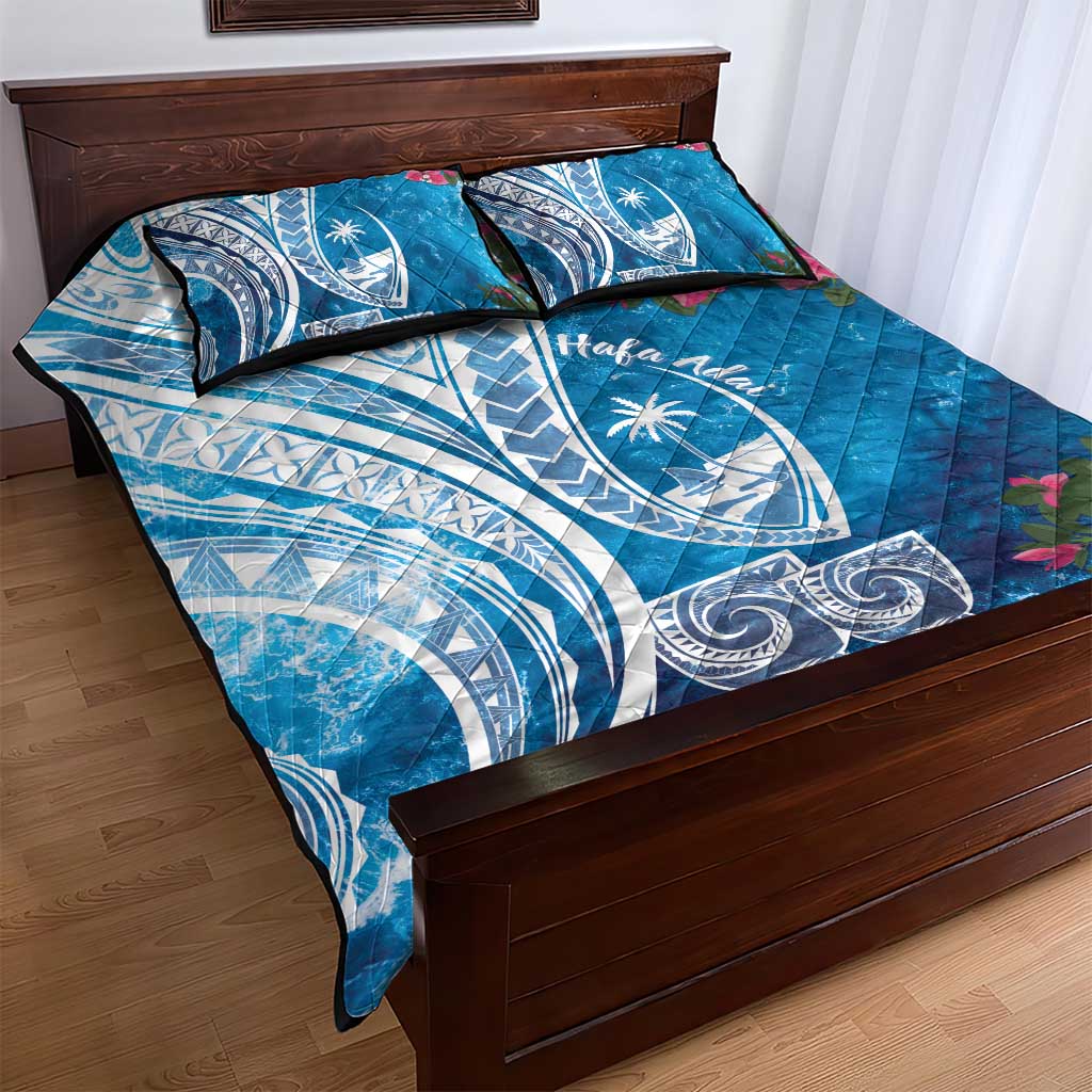 Hafa Adai Guam Quilt Bed Set Crystal Waves LT7 - Polynesian Pride