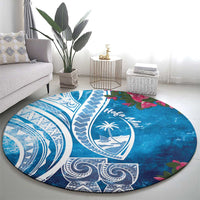 Hafa Adai Guam Round Carpet Crystal Waves LT7 - Polynesian Pride