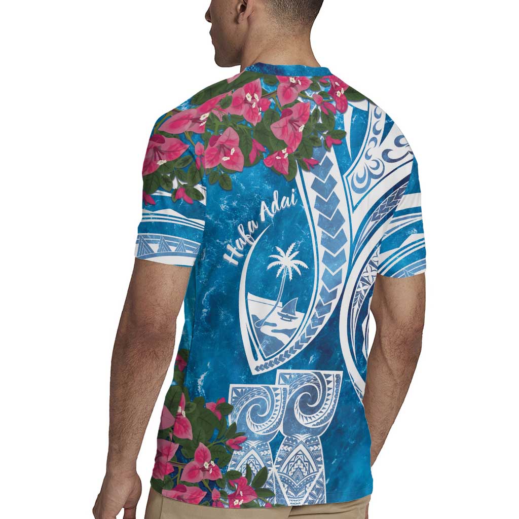 Hafa Adai Guam Rugby Jersey Crystal Waves LT7 - Polynesian Pride