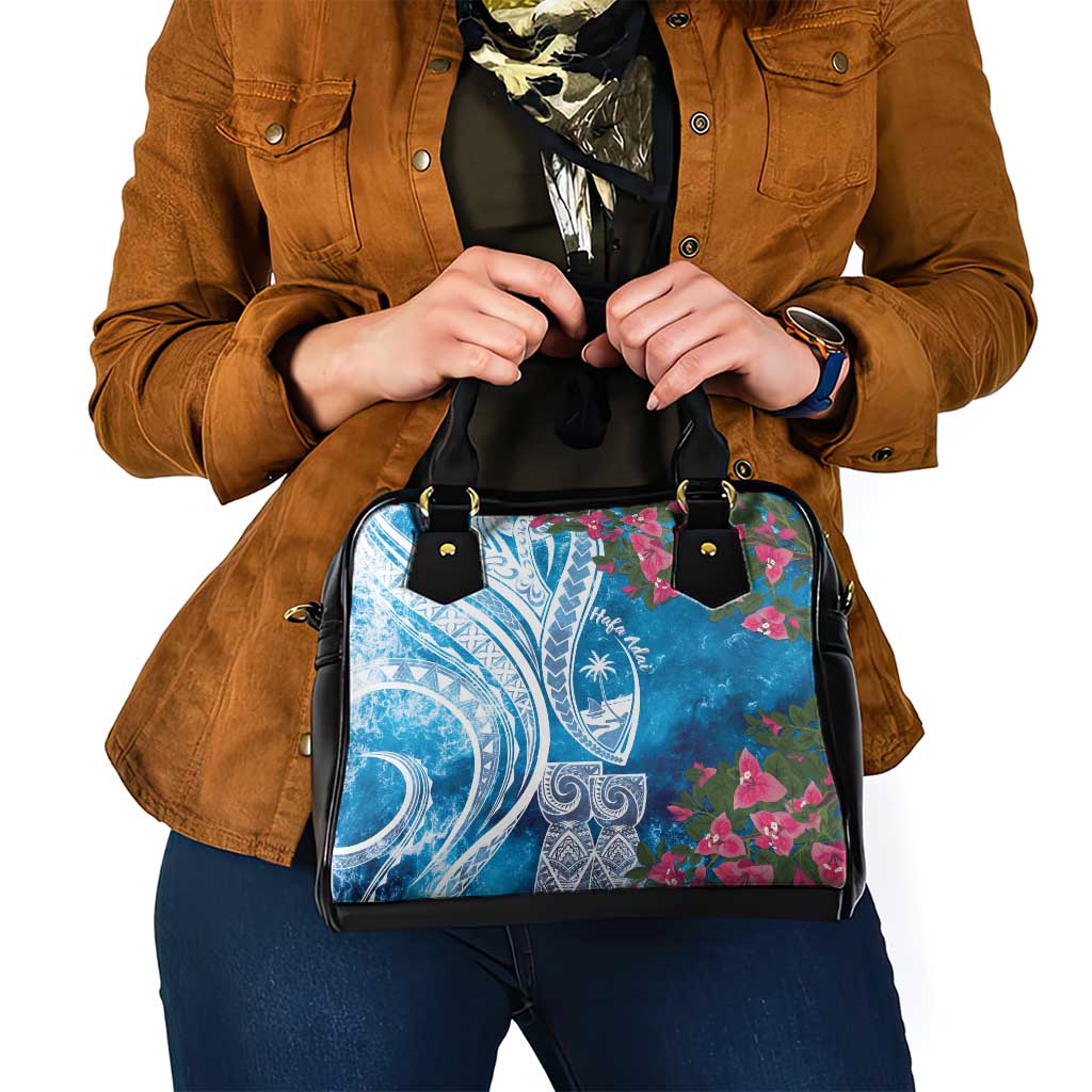 Hafa Adai Guam Shoulder Handbag Crystal Waves LT7 - Polynesian Pride