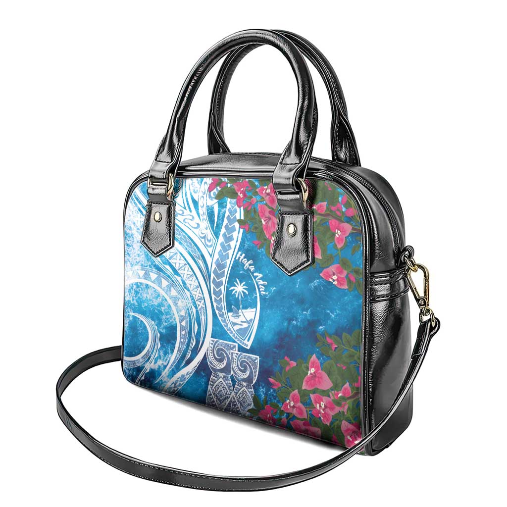Hafa Adai Guam Shoulder Handbag Crystal Waves LT7 - Polynesian Pride
