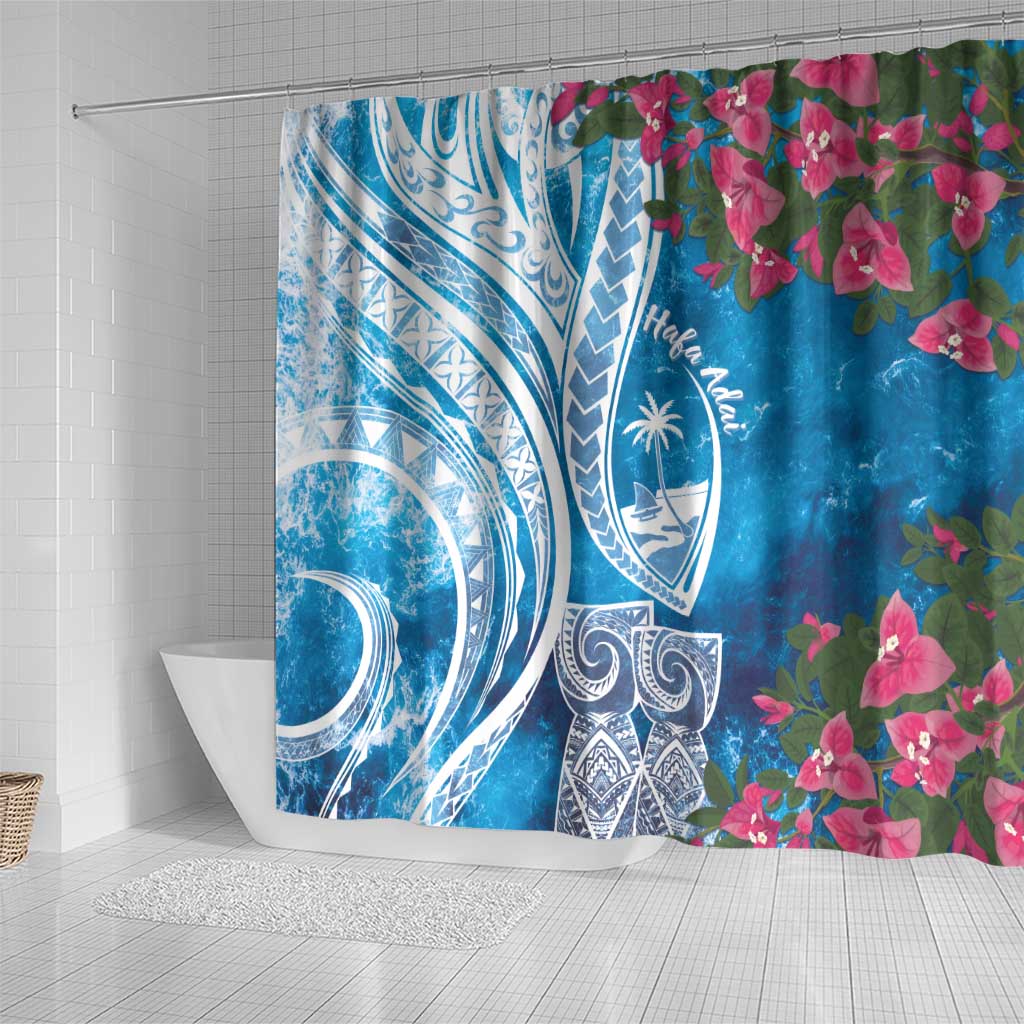 Hafa Adai Guam Shower Curtain Crystal Waves LT7 - Polynesian Pride