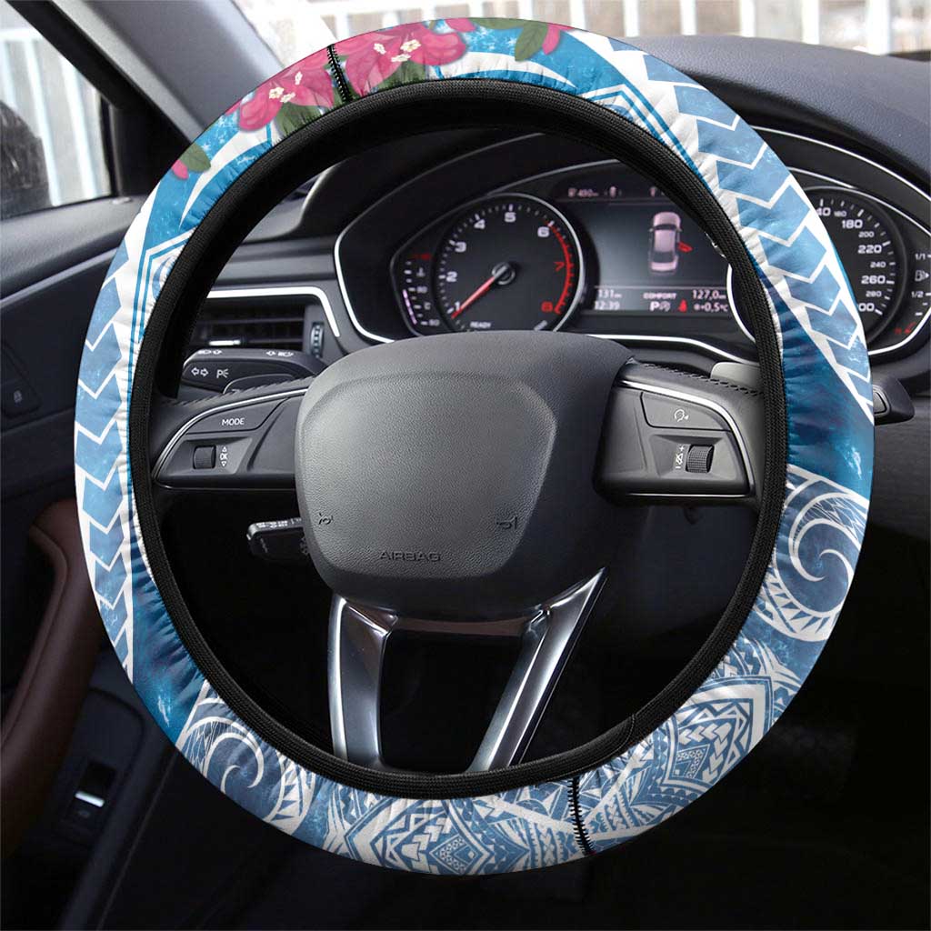 Hafa Adai Guam Steering Wheel Cover Crystal Waves LT7 - Polynesian Pride