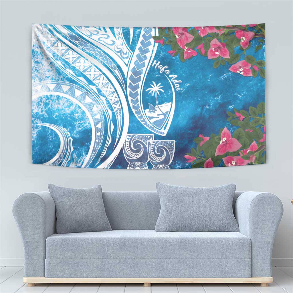 Hafa Adai Guam Tapestry Crystal Waves LT7 - Polynesian Pride