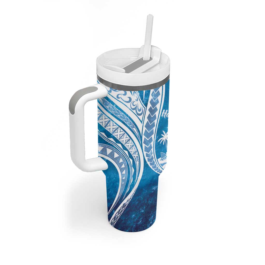 Hafa Adai Guam Tumbler With Handle Crystal Waves LT7 - Polynesian Pride