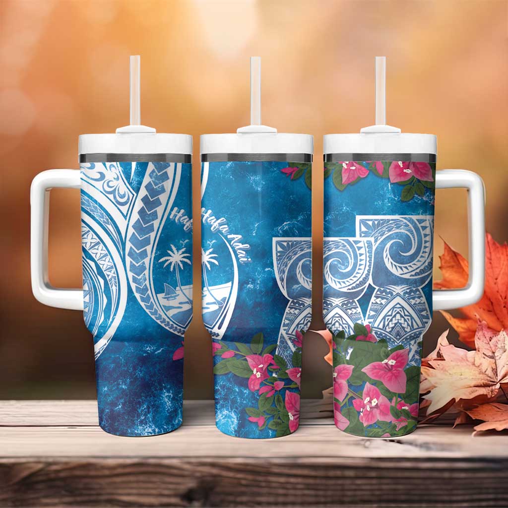 Hafa Adai Guam Tumbler With Handle Crystal Waves LT7 - Polynesian Pride