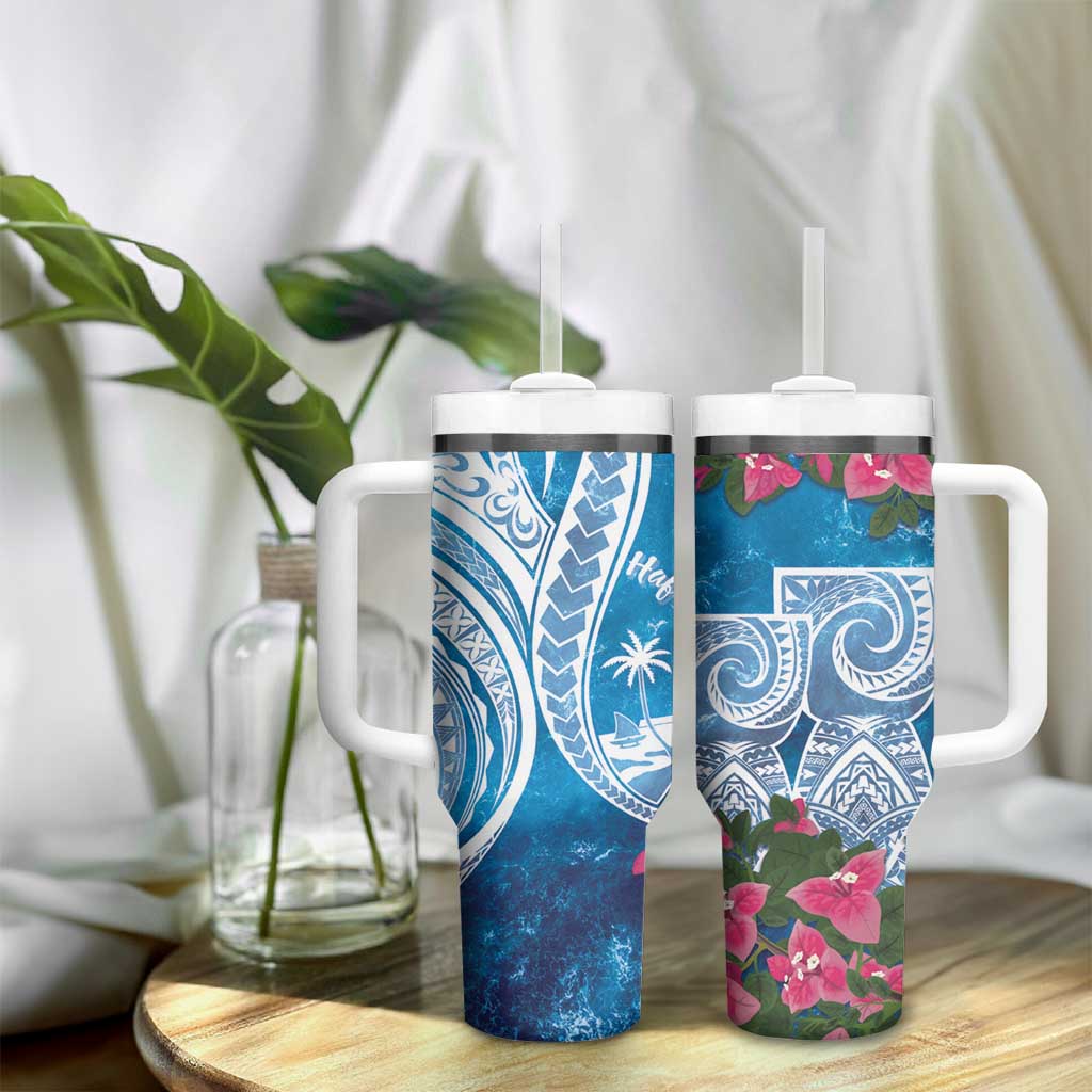 Hafa Adai Guam Tumbler With Handle Crystal Waves LT7 - Polynesian Pride