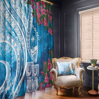 Hafa Adai Guam Window Curtain Crystal Waves LT7 - Polynesian Pride