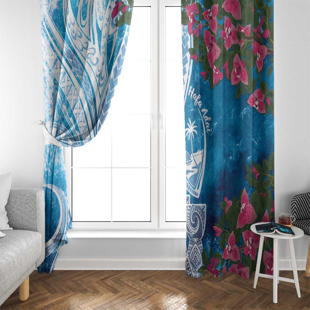 Hafa Adai Guam Window Curtain Crystal Waves LT7 - Polynesian Pride