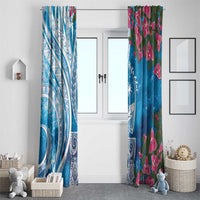 Hafa Adai Guam Window Curtain Crystal Waves LT7 - Polynesian Pride