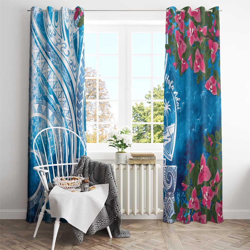 Hafa Adai Guam Window Curtain Crystal Waves LT7 - Polynesian Pride