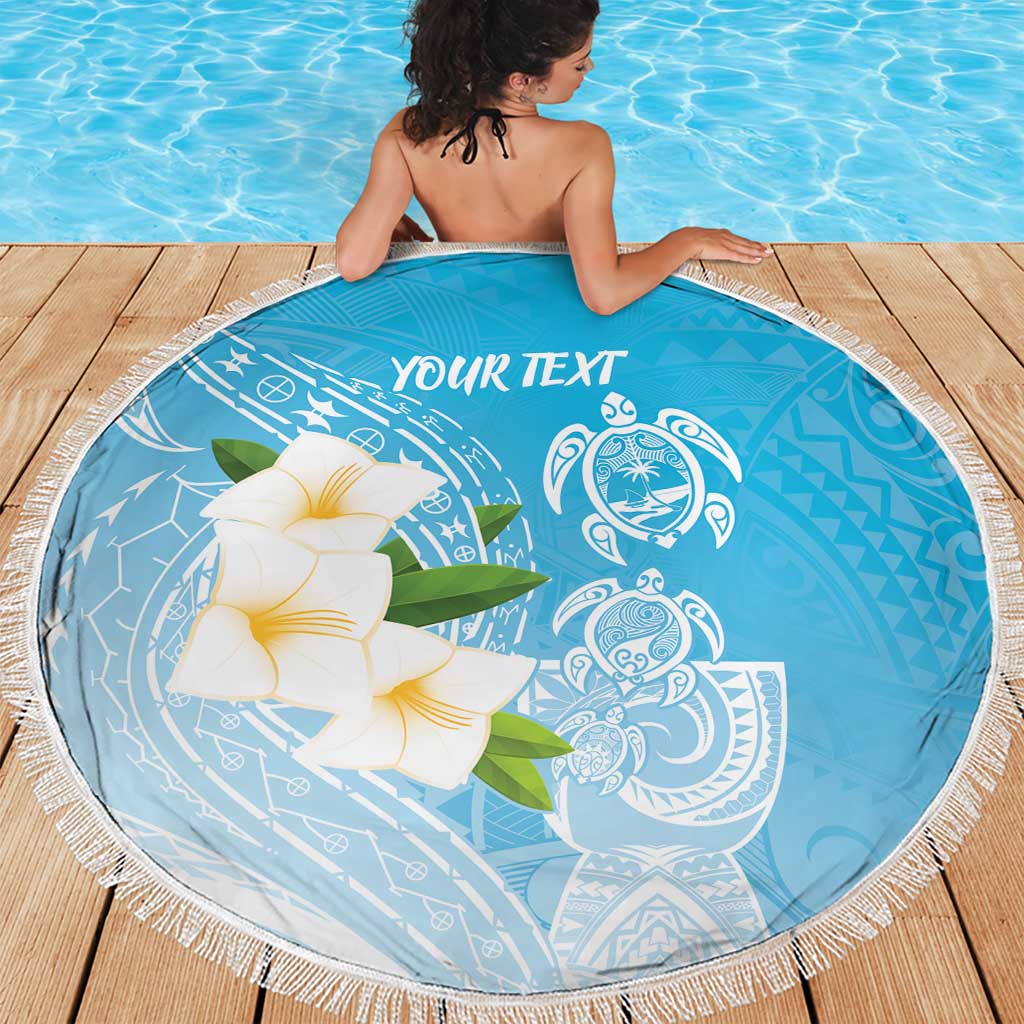 Personalized Guam Chamorro Beach Blanket Turtles and Guasali Flowers LT7 - Polynesian Pride