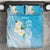 Personalized Guam Chamorro Bedding Set Turtles and Guasali Flowers