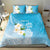 Personalized Guam Chamorro Bedding Set Turtles and Guasali Flowers