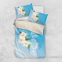 Personalized Guam Chamorro Bedding Set Turtles and Guasali Flowers LT7 US Twin 172cm x 218cm Turquoise - Polynesian Pride