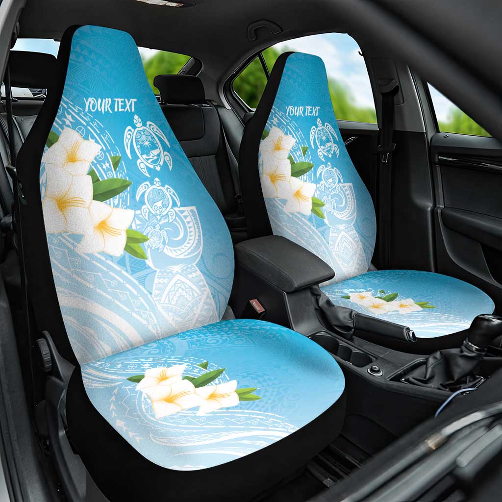 Personalized Guam Chamorro Car Seat Cover Turtles and Guasali Flowers LT7 One Size Turquoise - Polynesian Pride