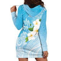 Personalized Guam Chamorro Hoodie Dress Turtles and Guasali Flowers LT7 - Polynesian Pride