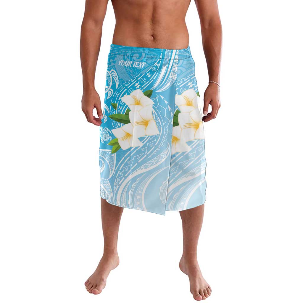 Personalized Guam Chamorro Lavalava Turtles and Guasali Flowers LT7 Turquoise - Polynesian Pride