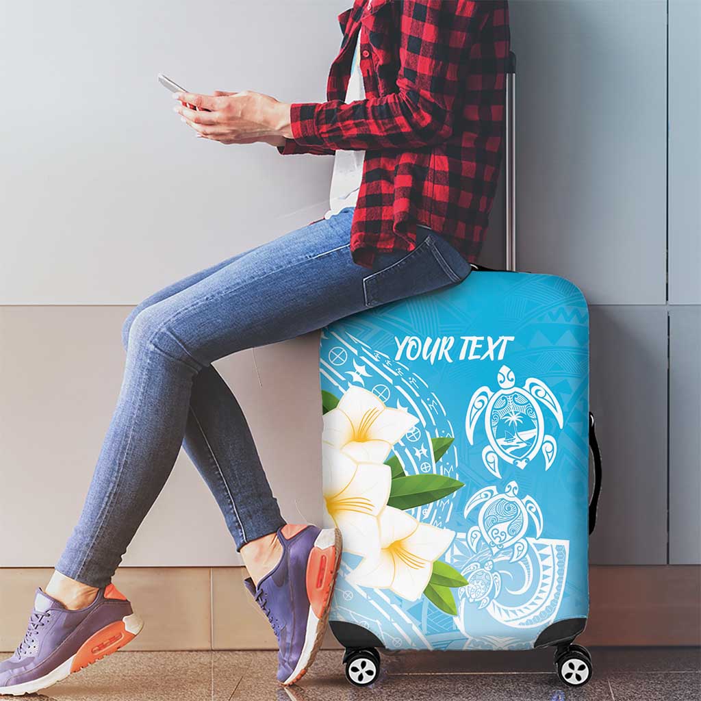 Personalized Guam Chamorro Luggage Cover Turtles and Guasali Flowers LT7 - Polynesian Pride